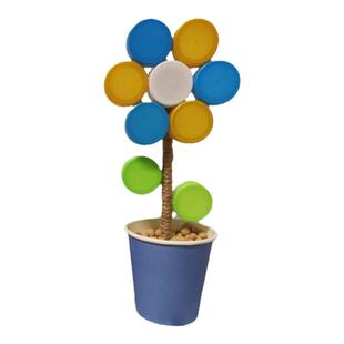 diy手工制作瓶盖花朵颜色可选操作简单安全环保