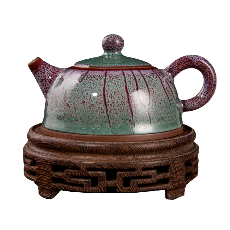 禹州神垕高档钧瓷茶壶套装功夫茶具家用手工陶瓷茶杯泡茶壶礼盒装