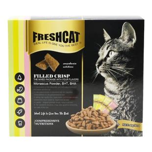 仁可 福瑞诗freshcat猫零食磨牙洁齿零食猫咪夹心酥饼干挑嘴猫用