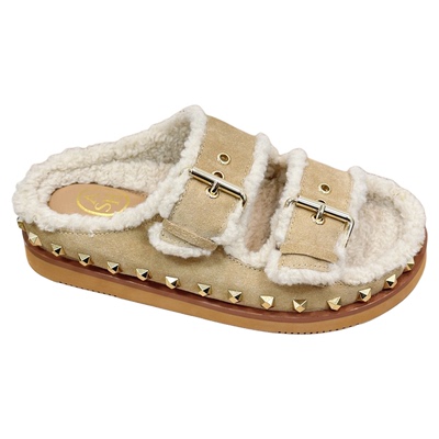 ASH外穿加绒一脚蹬勃肯拖鞋