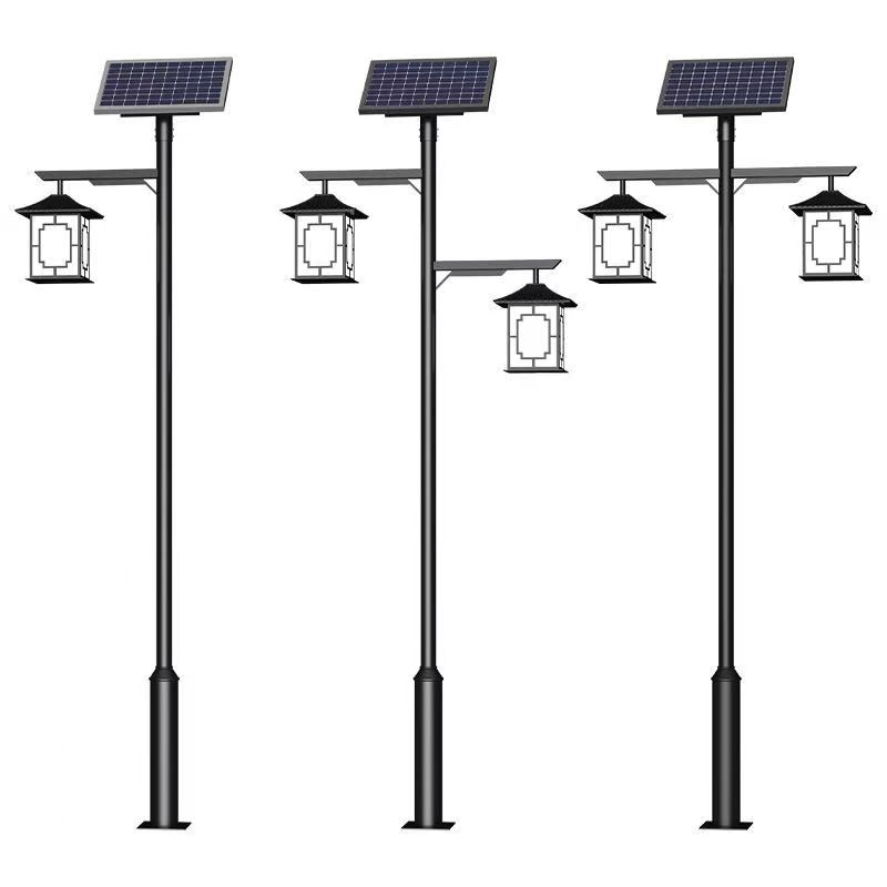 太阳能庭院灯中式仿古LED3米4米户外防水小区公园led景观灯复古