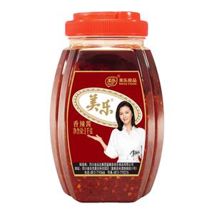 美乐香辣酱1Kg四川自贡特产烤鱼川调料香辣调料炒红油剁辣椒酱