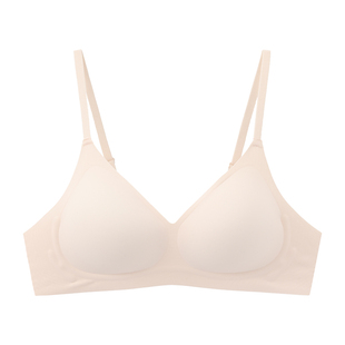 米图小聚蛋圆圆胸3D无痕内衣聚拢小胸显大软支撑加厚款无钢圈文胸