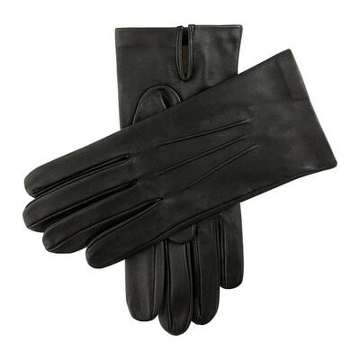 DENTS真丝内里毛羊皮男士手套