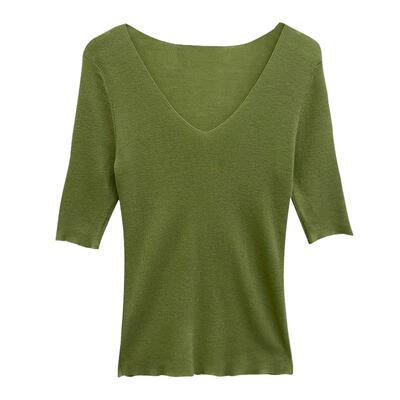 白色短袖t恤女夏弹力女士内搭