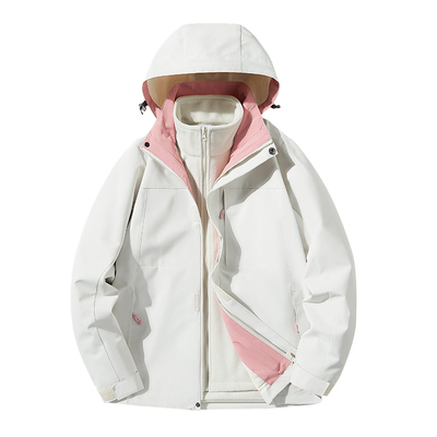 稻草人冲锋衣女款秋冬2025新款三合一外套可拆卸防风防水登山服男