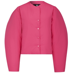 曼德诗短款棉服2026春季新品面包服棉衣纯色加厚上衣女短外套