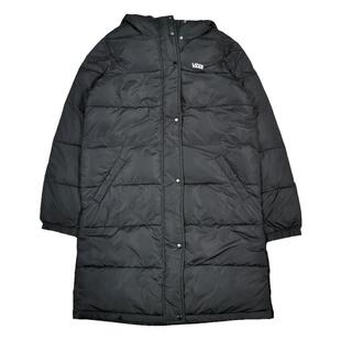 Vans范斯 女子冬季厚款保暖连帽棉夹克运动外套棉服 VN0A3T8MBLK