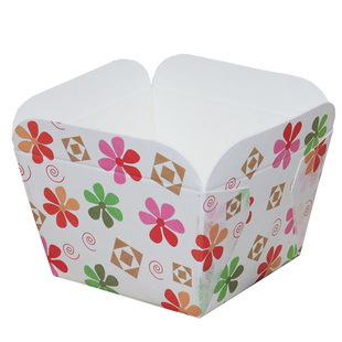 北海道纸杯四角方行杯烤箱马芬杯Cupcake蛋糕杯一次性戚风蛋糕杯