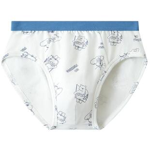 红豆居家儿童内裤男童三角短裤纯棉中大童3条装宝宝男孩底裤平角