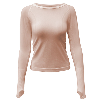 蓝小可瑜伽上衣长袖运动T恤