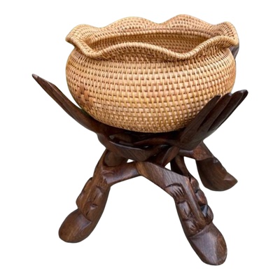 整木工艺制作支架招财手檀木架