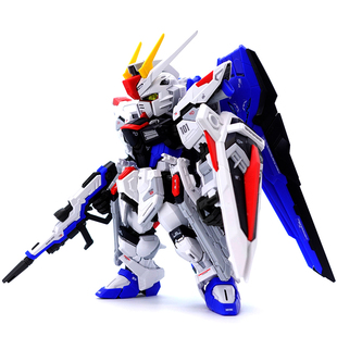 正版万代高达拼装模型MGSD玩具手办大头Q版巴巴托斯自由飞翼零式