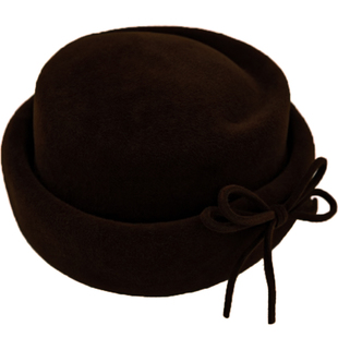 Lion~无他 lady优雅复古捷克进口纯兔毛毡蝴蝶结礼帽药盒帽秋冬女