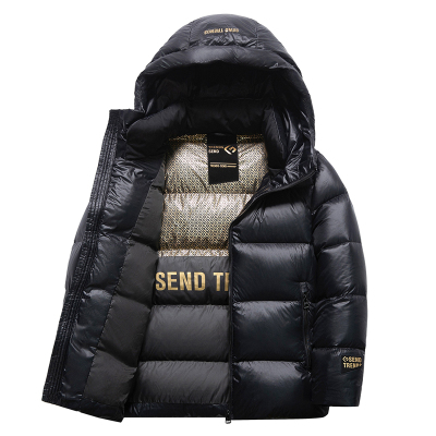 雪中飞黑金鹅绒服加厚极寒中长款