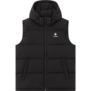 乐卡克法国公鸡男女款冬季运动舒适轻薄连帽羽绒马甲外套