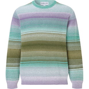 【38焕新周】Solid Homme 男女同款秋冬条纹棉质混纺针织衫