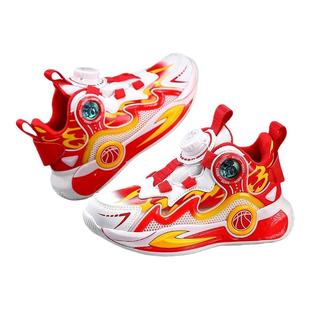 巴布豆男童鞋春季新款哪吒赤兔男孩跑步鞋轻便透气防滑儿童运动鞋