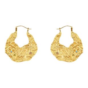 Neverfar秦岚同款未远之境圆片耳环复古轻奢耳饰小众高级感