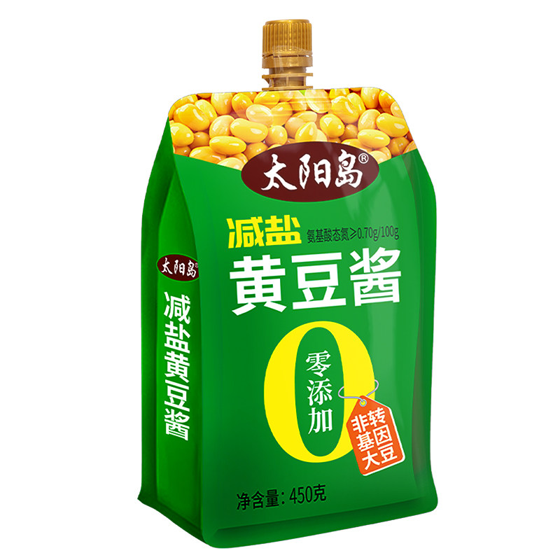 太阳岛零添加黄豆酱450g无添加0添加非转基因大豆东北大酱咸口