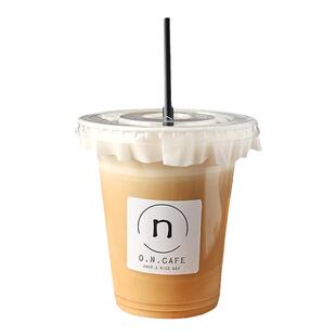 一次性咖啡杯子网红奶茶自制水果茶冷饮杯透明带盖商用外卖打包杯