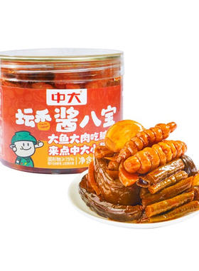 中大酱八宝菜168g正宗什锦农家萝卜下饭腌制咸菜酱香脆黄瓜即食