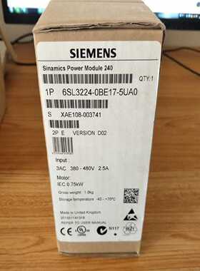 议价6SL3224-0BE17-5UA0 G120变频器0.75KW无滤波器6SL32240BE175