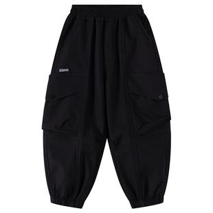 小象汉姆童装男童加绒裤子儿童软壳休闲长裤2025冬装新款保暖裤子