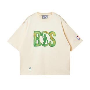 tq区绫致杰克琼斯NBA联名凯尔特人印花舒适简约短袖T恤男