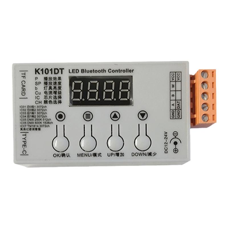 DMX512外控制器编码器可插卡手机蓝牙渐变流水效果广告招牌灯带