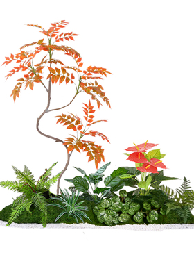 仿真绿植高端轻奢室内造景景观组合装饰摆件阳台高级仿生植物盆栽