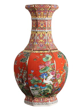 仿古插花陶瓷器景德镇中式