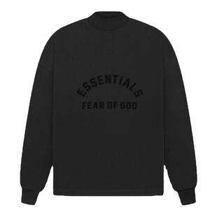 阿伦777 Fear of God FOG Essentials 23SS圆弧形暗黑logo长袖T恤