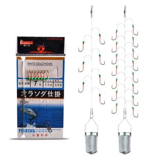 白条七星钩串钩白光金钩青稍翘嘴蓝刀专用鱼钩海钓路亚夜光珠串钩