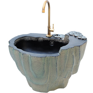 陋石坊庭院室外拖把池花园露台户外水槽墩布池别墅阳台拖布浇水池