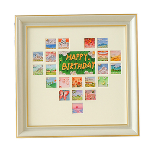 九宫格相框摆台洗照片定制diy情侣婚纱照加印做成相册9纪念礼物