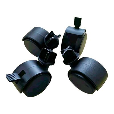 18mm孔收纳柜置物架万向轮滑轮垃圾桶小推车带刹车可移动脚轮轮子