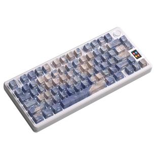 密探原创彼岸花键帽侧刻透光PBT原厂高度全五面热升华个性键帽87