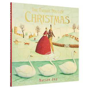 Alison Jay 精品绘本 圣诞的倒数12天 Twelve Days Of Christmas 中古绘本 复古画风 英文原版进口 儿童故事图画书 6岁以上