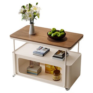 奶油风客厅沙发岩板边几2025新款高级感家用可移动简约边几桌角几