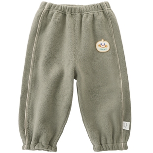 儿童裤子宝宝秋冬季百搭休闲裤男童加绒保暖裤女童卫裤婴幼儿长裤