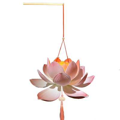 灯笼放灯行荷花灯莲花灯道具汉服