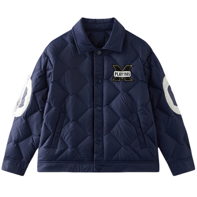 MQD童装儿童羽绒服秋冬季新款男童中大童轻薄羽绒翻领外套