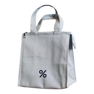 日本进口百分号%帆布饭盒袋保温便当包女上班上学通勤铝箔便当袋