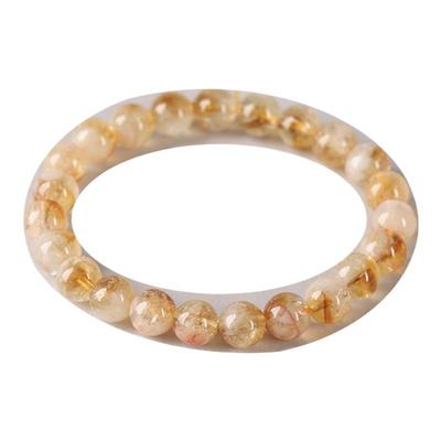 7A天然黄水晶黄塔山散珠子手串