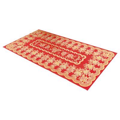 桌布防水防油免洗防烫红色餐桌垫