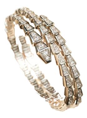 高级感玫瑰金三圈满钻手镯女网红ins满天星奢华手环送女朋友礼物