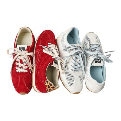 LABER THREE 春季新品网球德训鞋羊皮垫脚舒适复古时尚低跟运动鞋