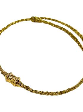 爆闪5D足金999小蛮腰编手绳礼物