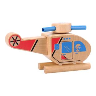 udeas回力小飞机玩具宝宝实木木制模型婴儿有点儿童木头玩具3岁男